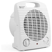 Comfort Zone Indoor Space Heater, Portable, Fan Forced, Electric, Adjustable Thermostat, Overheat Sensor, Safety Tip-Over Switch, Stay Cool Housing, Ideal for Home, Bedroom, Office, 1,500W, CZ35E