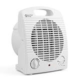 Comfort Zone Personal Space Heater – Energy Efficient 1500W Electric Heater with Adjustable Thermostat, 3 Heat Settings & Energy Save Mode – Portable, Tip-Over & Overheat Protection for Home & Office