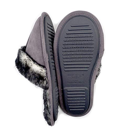 Millffy Faux Fur Slip On Unisex Mans Womens House Slipper with Memory Foam Slippers Shoes 5