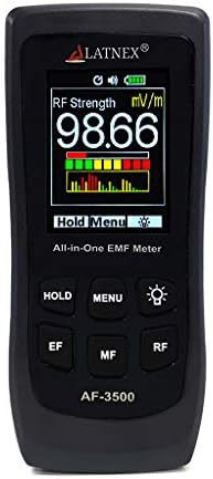 LATNEX AF-3500 EMF Meter and RF Detector and Reader with Calibration Certificate - Measures RF and Microwaves, 3-Axis Gauss or Tesla Magnetic Fields and V/M Electrical Fields ELF