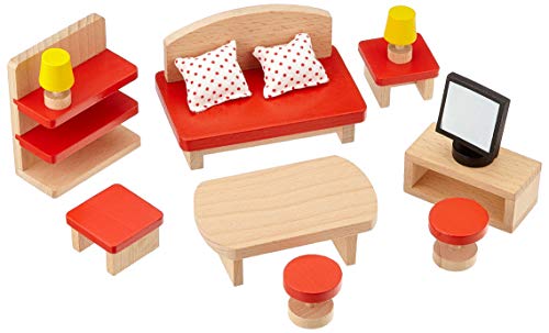 Mueble para muñecos salón goki Basic de madera para casas de juguetes 2