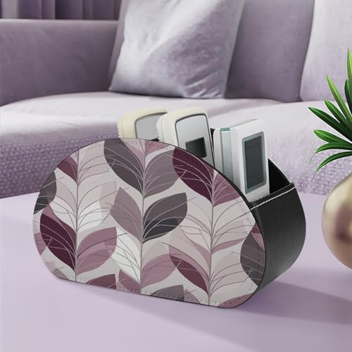 Support de télécommande TV violet et blanc en cuir synthétique de salon