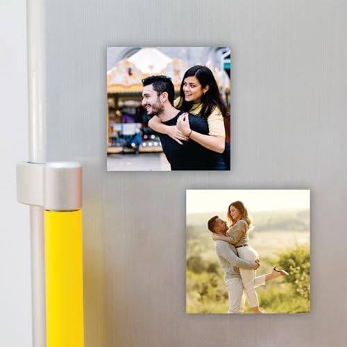 Image of Custom Photo Fridge Magnet, Acrylic, 3 x 3 Inch, 3mm Thick (Set of 2) Crystal Finish Fridge Magnet | Best for Gifting | Best for Home and Office Gifting with Customization