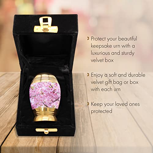 Image of Cherry Blossom Cremation Urns for Human Ashes Adult Female Urns for Ashes