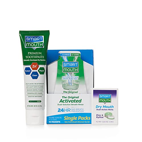 SmartMouth Activated Original Travel Mouthwash, Dry Mouth Mints