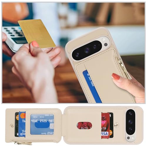 Image of Cavor for Google Pixel 9 Pro XL Case Wallet with Card Holder, Cream
