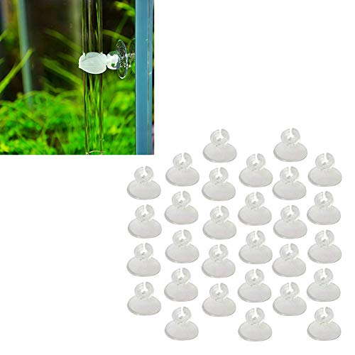 Switty Wasser und Holz MCEO 20pcs Aquarium Suckers Saugnäpfe Halter Clips Klemmen für 4/6mm Airline Rohr Cover