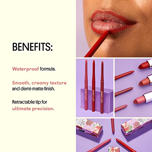 Winky Lux Lip Liner, Waterproof Lip Liner, Demi Matte Lip Liner Pencil, Mauve And Brown Lip Liners, Use With Matte Lipstick, Dirty Love #TOP2