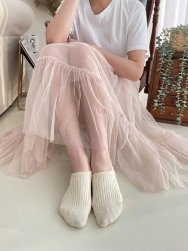 Combed Cotton No Show Socks – Ribbed Low Cut Dress & Loafer Socks, Skin-Friendly Triple Non-Slip Grip, Chic & Pastel Color Variety, Korean Aesthetic Cute Ankle Low Cut for Women & Girls. 5