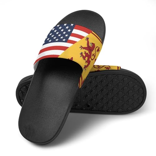 Flag of U.S. Scotland Rampant Flag House Sandals Non-Slip Bathroom Slippers Beach Summer Shoes for Men Women4