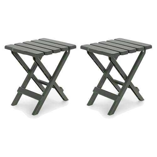 Camco Adirondack Mesa Lateral Plegable de Plástico, Color Sage, Pack de 2, Modelo 51880 miniatura 1