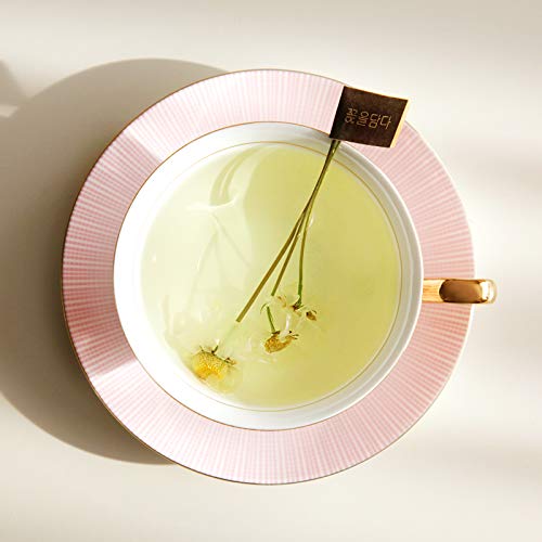 Image of KKOKDAM Tea Gift Set - Siberian Chrysanthemum Blooming Stick Flowers - Fancy Korean Gifts For Tea Lovers - 5 Premium Flower Sticks