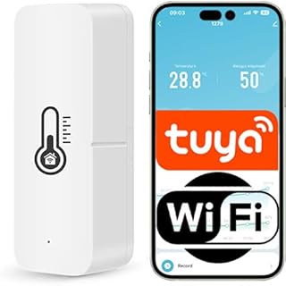Sone Smart One WLAN Hygrometer Thermometer mit Tuya App – Temperatur- und Luftfeuchtigkeitsmesser – Smart Life kompatibel – Innenraum Sensor – Batterie betrieben – kein Hub erforderlich