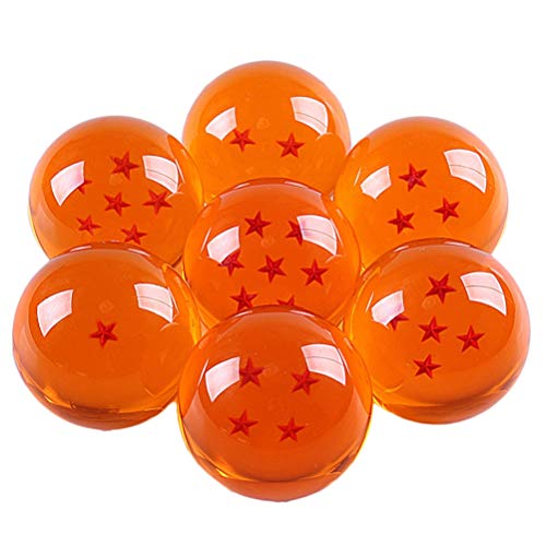 La Mejor Recopilación de Esferas los mejores 10. 45 Pssopp 7 Bolas de Cristal de Dragon Balls, Bolas Translúcidas de Anime Multifuncionales para Colección o Adorno, Material de Resina Seguro, 3 Tamaños Disponibles, Ideal para