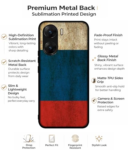 Image of Autumn Girl Design Premium 2D Printed Metal Back Case Cover for Vivo V29E 5G