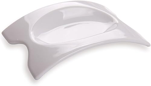 Miniatura 24 de Restaurantware -10 platos blancos pequeños cuadrados, mini platos de 3 pulgadas, para aperitivos, aptos para microondas, apto para horno, plato