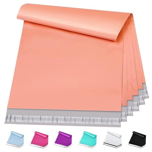 Metronic Large Poly Mailers 24x24 50 Pcs, Extra Large Shipping Bags for Clothing | Strong Adhensive Mailing Bags for Small Business, Shipping Envelopes, Tear-resistant Packing Bags in Peach Pink