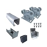  Bodenführung-Set Profil 2mx70x70mm Zn-Bp Laufwerk freitragend, für 4,5m Schiebetor