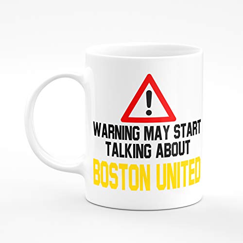 Amelia Gould Apparel Warning May Start Talking About Boston United - Gift for him her 11oz Premium Grade Mug