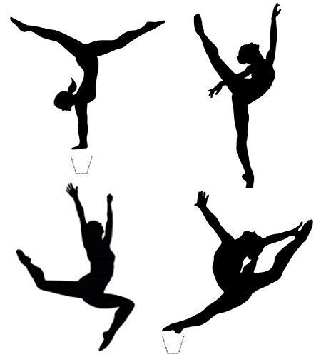 Sprinkles Toppers Ltd Gymnast Silhouette Collection Edible Stand
