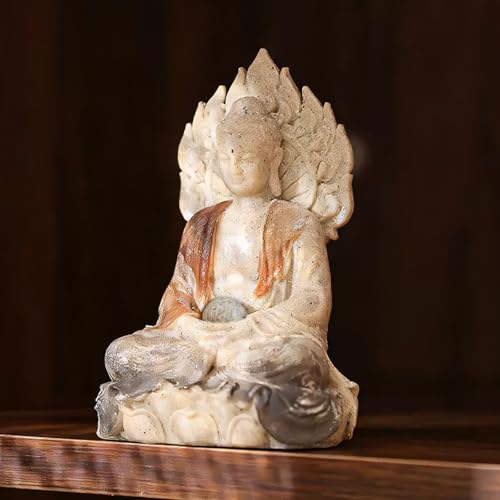 Estatua de Buda Shakyamuni en Resina Pintada a Mano miniatura 7