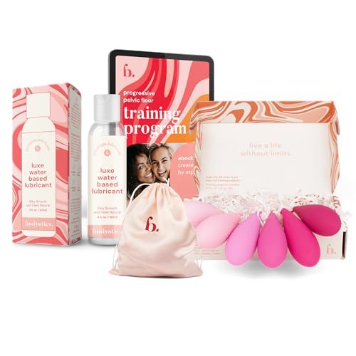 Bodyotics Silicone Pelvic Floor Trainer & Kegel Weights (Set of 6) with Water-Based Lubricant for Women & Couples - Exercise Kit for Intimate Wellness-image-24