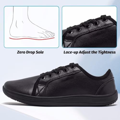 Baskets larges et minimalistes pour femme en noir taille 47 EU