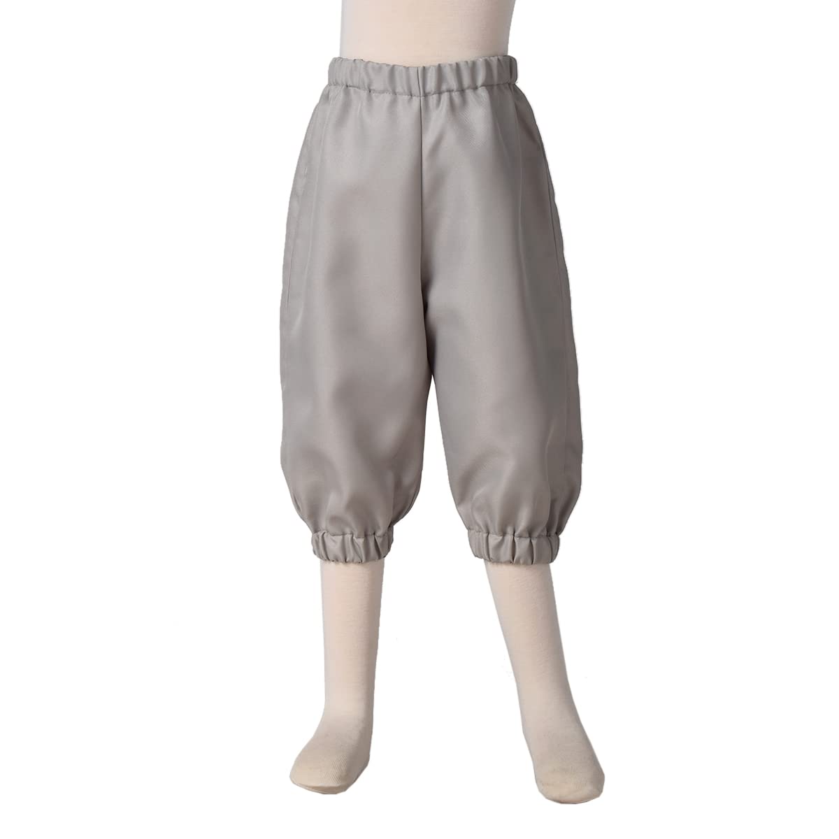 BPURB Boys 18th Century Colonial Costume Shorts Pants Knicker Size 7 8 10 12 14 16(Grey, XS) - Image 3