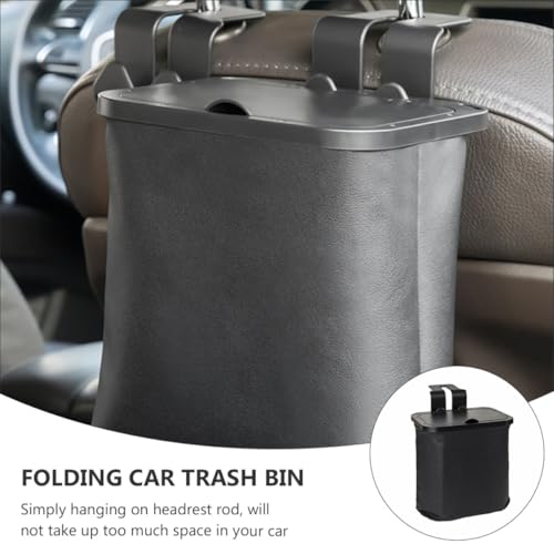 Cubo de basura plegable para coche accesorio de almacenamiento impermeable y compacto 3