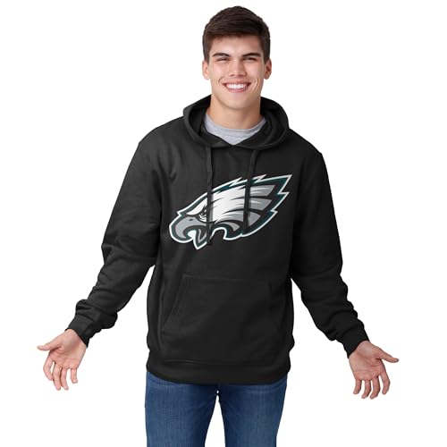 FOCO Men's Standard NFL Logo Solid Hoodie, Team Color