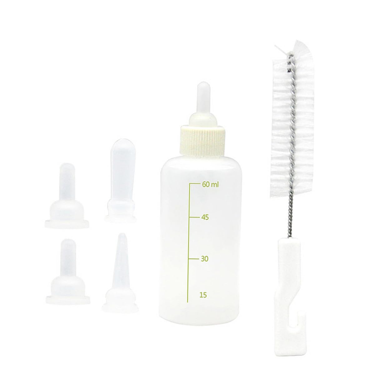 Beavorty 6 Set di Biberon per Animali Domestici per Gattini Biberon in Silicone per Lallattamento Biberon per Animali Domestici Biberon Portatile con Bilancia