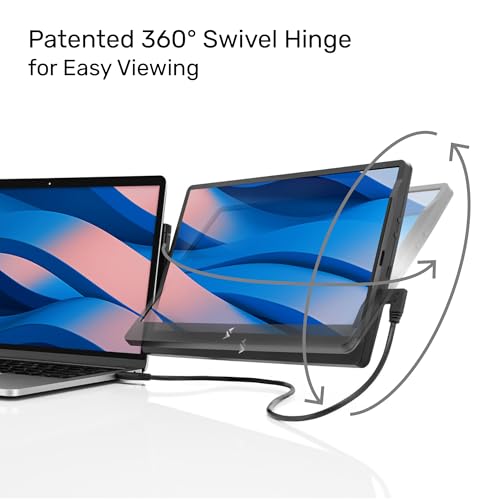 Image of SideTrak Swivel 12.5 inch Portable Monitor for Laptop, Patented Swivel Hinge, Laptop Screen Extender | FHD Dual Screen w /Kickstand, USB or HDMI, Mac, PC, Chromebook Compatible - 10 Pack