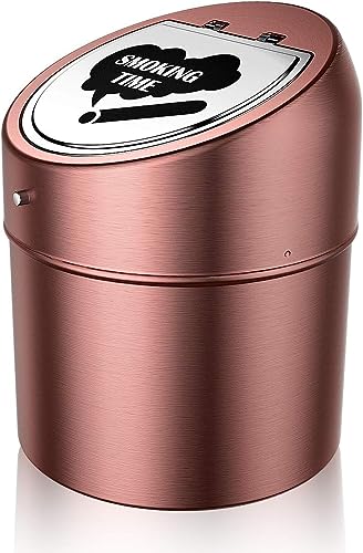 LegendTech Aschenbecher, winddicht, Aschenbecher aus Edelstahl mit Anti-Geruchs-Deckel, tragbarer Aschenbecher für drinnen und draußen, mit rutschfester und kratzfester Matte