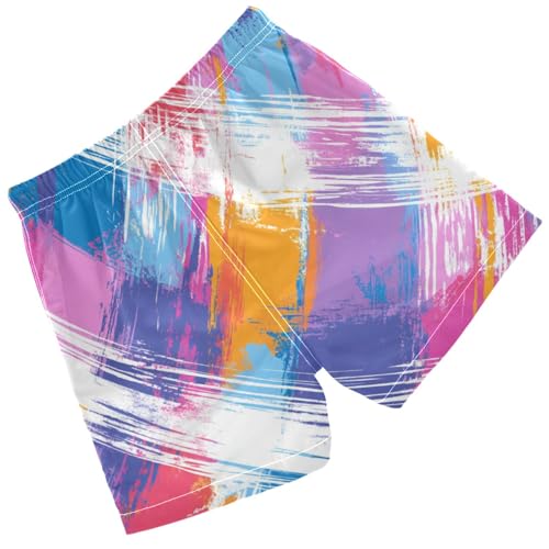 Pigsaly Boys' Swim Board Shorts Tartan Buffalo Plaid Checkered Boy's Swim Trunks Kids Swimwear XS Multicolor2