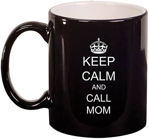Miniatura 4 de Taza de cerámica con texto en inglés Keep Calm and Call Mom, color verde