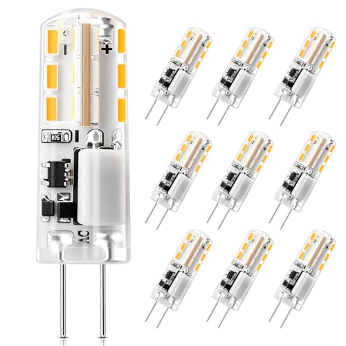 AIMEOKO G4 LED Lampe Warmweiß 12V 2W 2700K Nicht Dimmbar 200 Lumen 10 Stück – Ansicht 1