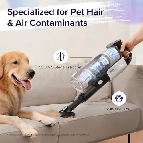 Levoit Cordless Vacuum Cleaner, Stick Vac with Tangle-Resistant Design, Up to 50 Minutes, Powerful Suction, Rechargeable, Lightweight, and Versatile for Carpet, Hard Floor, Pet Hair - 4
