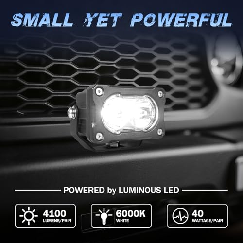 Image of LED Pods, 2Pcs 40W 3 Inch Driving Lights Off Road Spot Lights Small LED Fog Light Pods Reverse Bumper Light for Truck Motorcycle UTV ATV Boat Surron