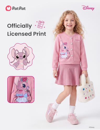 Image of Disney Girl 2 Piece Birthday Party Outfit Knit Top & Tweed Skirt Set 2-13Y