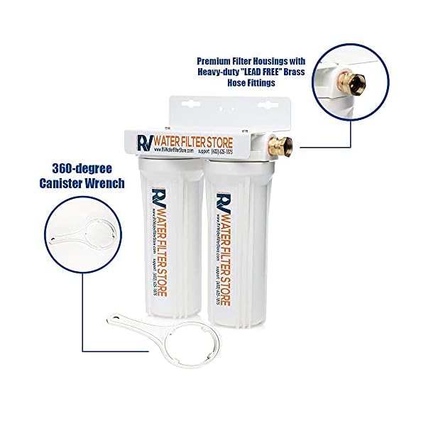 Essential RV Water Filter System with Hose Fittings Premium RV Water