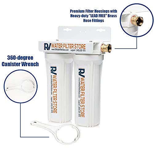 Essential RV Water Filter System with Hose Fittings Premium RV Water