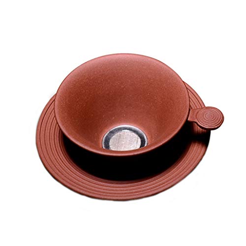 SkadMan Filtro de café con Té de Fugas Hecha a Mano púrpura de Arena de té Filtro de té Mango colador de té Filtro Grueso Accesorios del té Café, Especias, Especias Cover