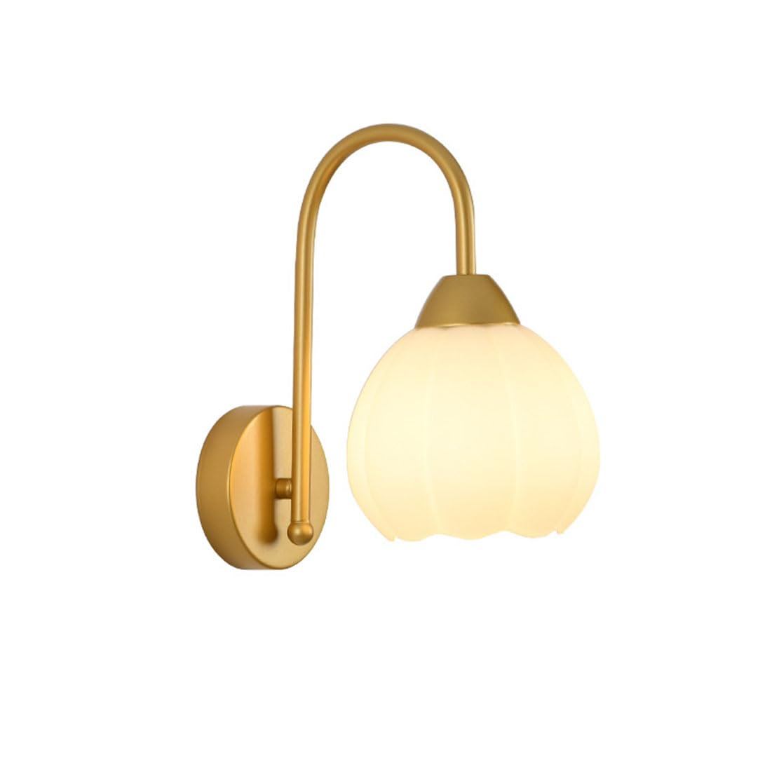 Huayusedf Gold Nordic Modern Flower Shape Wall Sconce Living Room Lights Backdrop Simple Lamp Corridor Bedroom Light Lighting Fixtures (Gold)(Gold)