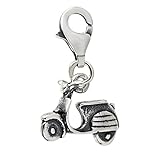 Material: 925 Sterling Silber FIVE-D Charm Mofa Roller Vespa Italien 925 Sterling Silber im Schmucketui Armband Anhänger Bettelarmband