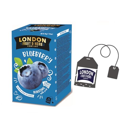 London Fruit® | Infusión de Arándanos Antioxidante Naturalmente Sin Cafeína | Té de hierbas digestivo para la noche - 20 Filtros (40 Gr) London Fruit® | Infusión de Arándanos Antioxidante Naturalmente Sin Cafeína | Té de hierbas digestivo para la noche - 20 Filtros (40 Gr)