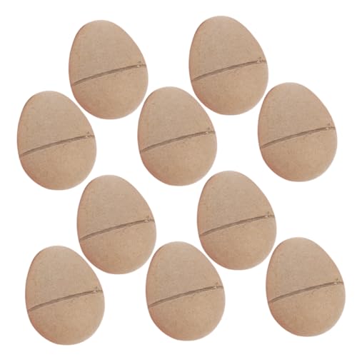Housoutil Creative Easter Crafts 10pcs Blank Easter Egg Drawing Paper Mache Eggs