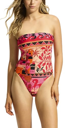 Maillot de bain bandeau DD galbant et anti-glisse Atlantis Paradipink 48