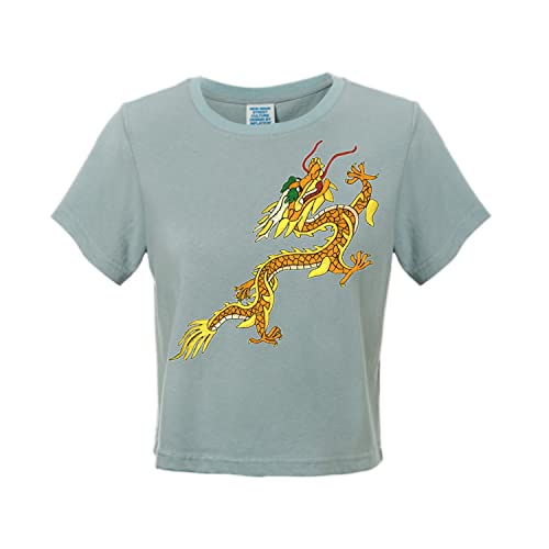 Dragon Iron On Patch Gold Chinese Dragons Phoenix Embroidered Applique Sew On Patch For Embroidery Clothing Jackets Jeans Shirts Coat Bag (Style 2) #TOP6