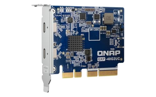 Image of QNAP QXP-40G2UC Dual-Port USB 4 Type-C Expansion Card, 40Gbps, PCIe Gen4 x4, Thunderbolt 4 Compatible