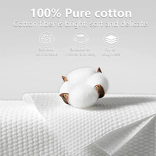 Tempaky 4 pacotes de toalhas de rosto descartáveis, panos macios para limpeza facial, lenços umedeci